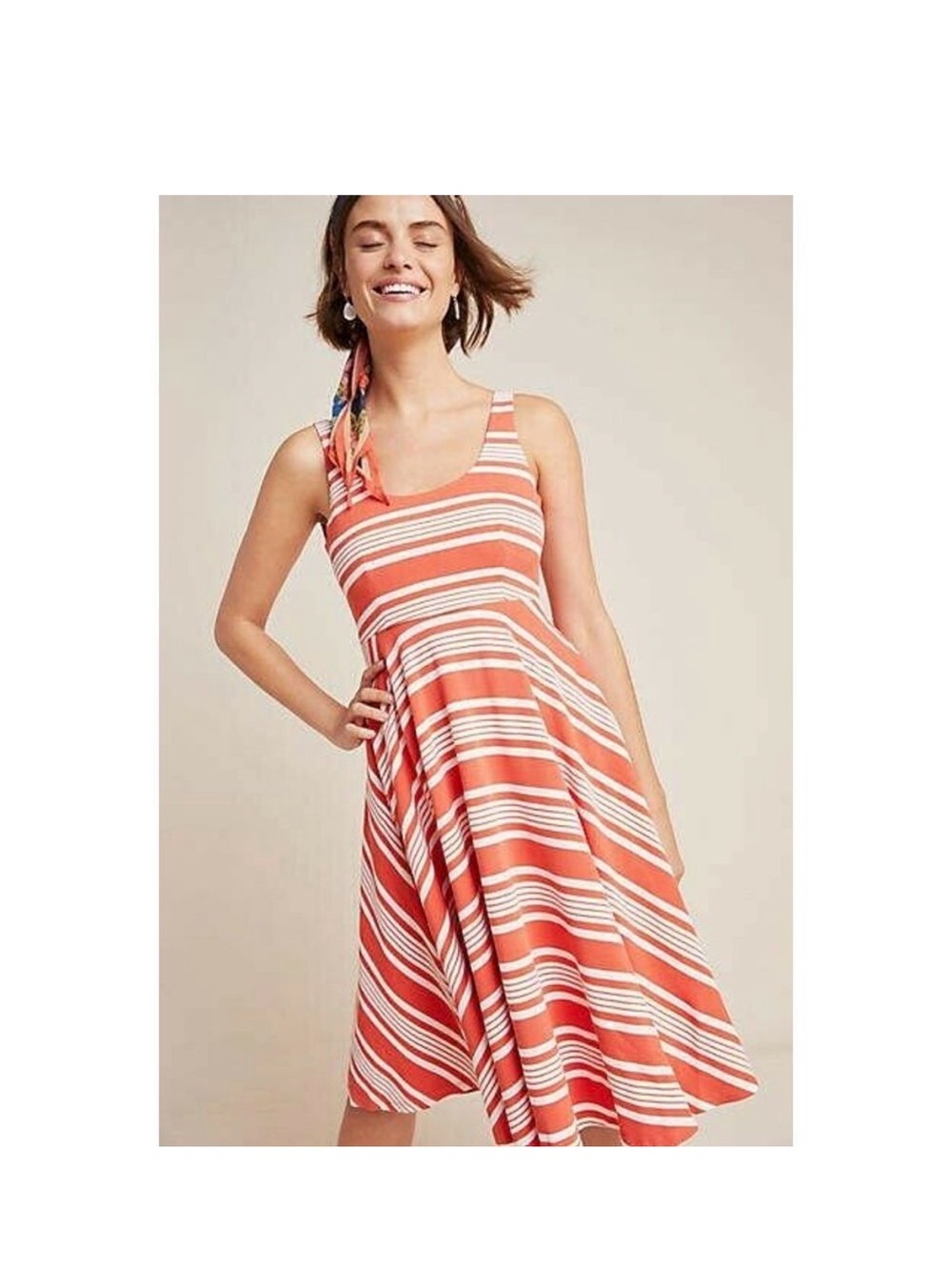 Anthropologie x Hutch Anegada Knit Striped Midi Dress $160 Small Spandex